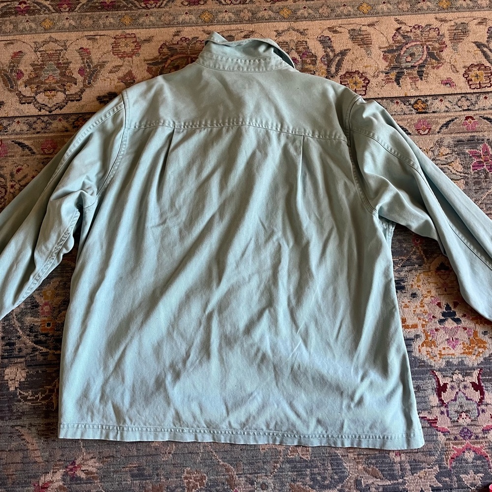 L. L. Bean Vintage Light Blue Button Down Shirt Jacket - Picture 4 of 4